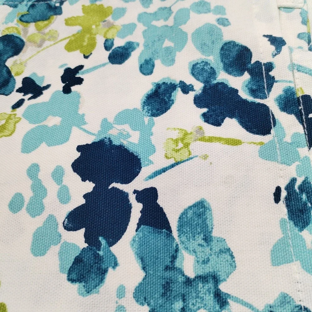 World Market Margo Cloth Napkins 100% Cotton Floral Teal Blue Green Set of 5 20